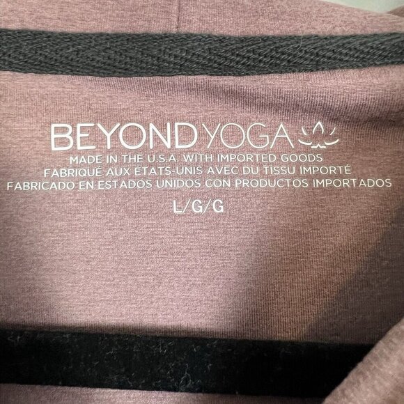 Beyond Yoga Men’s Truffle Brown Heather Freefit Zip Hoodie Size Large NWT - Picture 8 of 11
